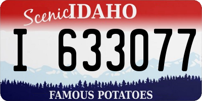 ID license plate I633077