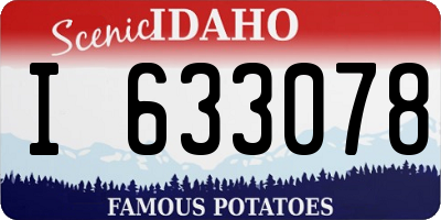 ID license plate I633078