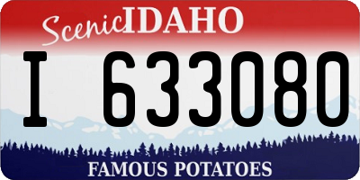 ID license plate I633080