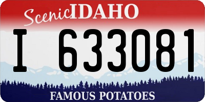 ID license plate I633081