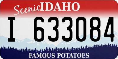 ID license plate I633084