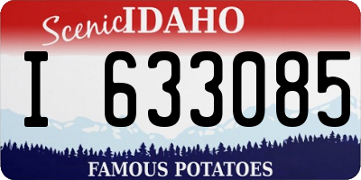 ID license plate I633085