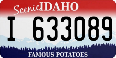 ID license plate I633089