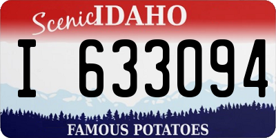 ID license plate I633094