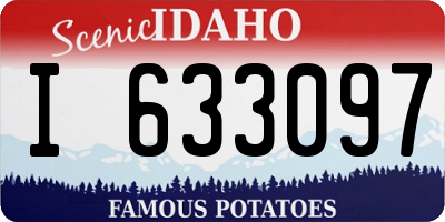 ID license plate I633097