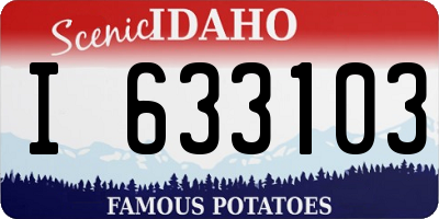 ID license plate I633103