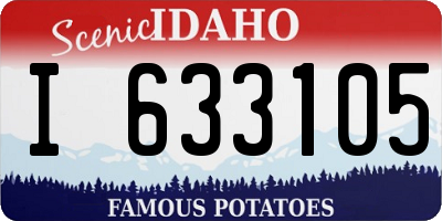 ID license plate I633105