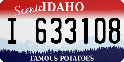 ID license plate I633108