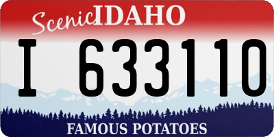 ID license plate I633110
