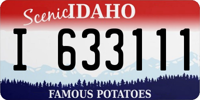 ID license plate I633111