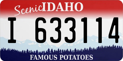ID license plate I633114