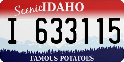 ID license plate I633115