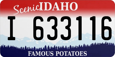 ID license plate I633116