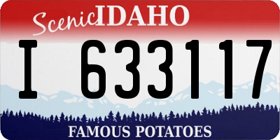 ID license plate I633117