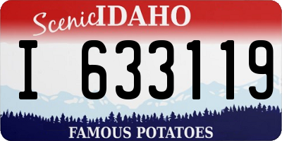 ID license plate I633119