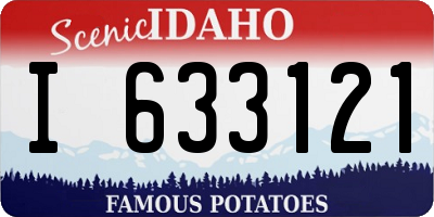 ID license plate I633121