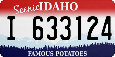 ID license plate I633124