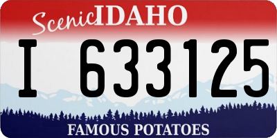 ID license plate I633125