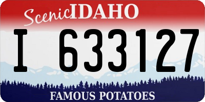 ID license plate I633127