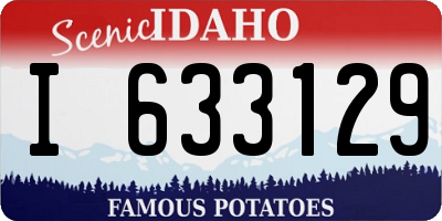 ID license plate I633129
