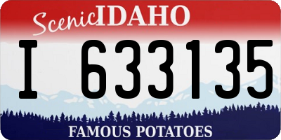 ID license plate I633135