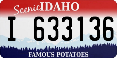 ID license plate I633136