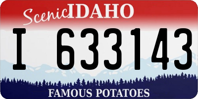 ID license plate I633143