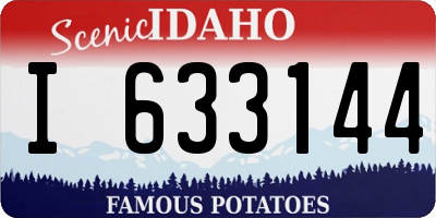 ID license plate I633144