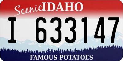 ID license plate I633147