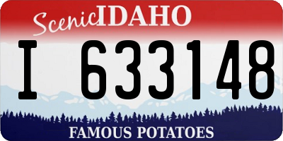 ID license plate I633148