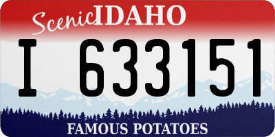 ID license plate I633151
