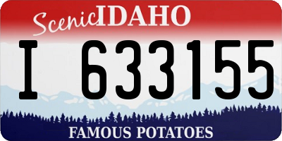 ID license plate I633155