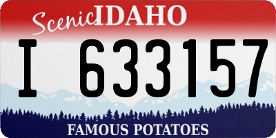 ID license plate I633157