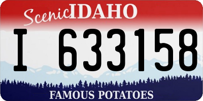 ID license plate I633158