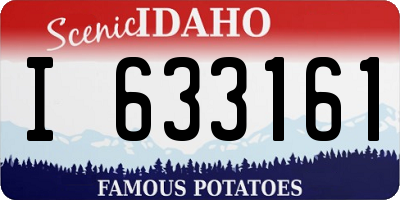 ID license plate I633161