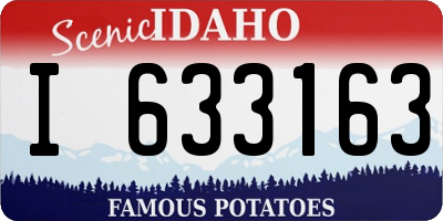 ID license plate I633163