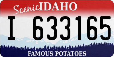 ID license plate I633165