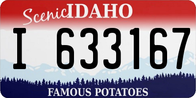 ID license plate I633167