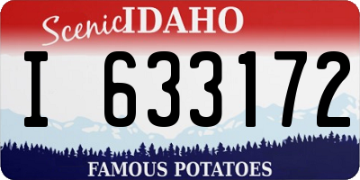 ID license plate I633172
