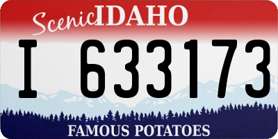 ID license plate I633173