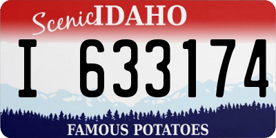 ID license plate I633174