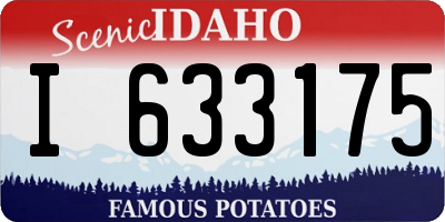 ID license plate I633175