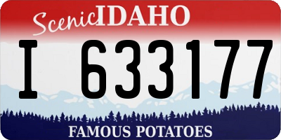 ID license plate I633177