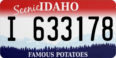 ID license plate I633178