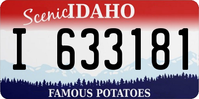 ID license plate I633181