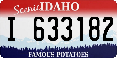 ID license plate I633182