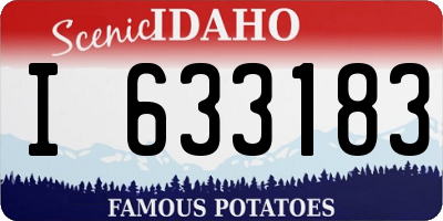 ID license plate I633183