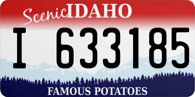 ID license plate I633185