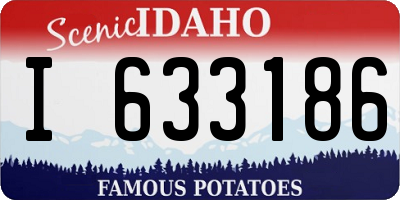 ID license plate I633186