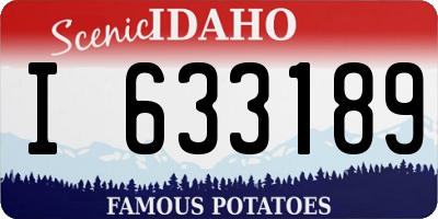 ID license plate I633189